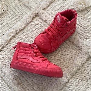 Hot pink vans high tops
